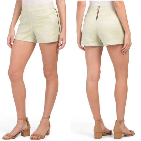 NWT Sail to Sable Limeade Tweed Shorts Resort15-8L metallic pinstripe piping - Picture 1 of 11